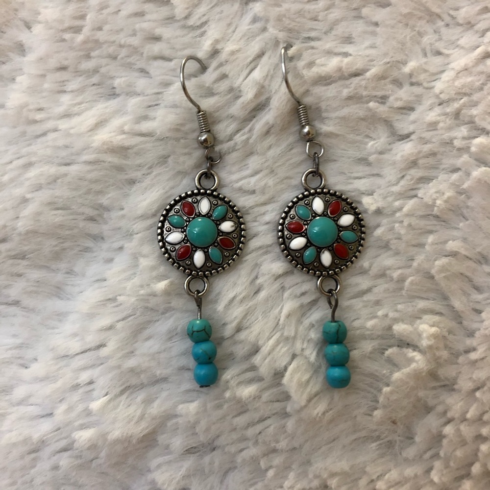 Turquoise Flower Earring